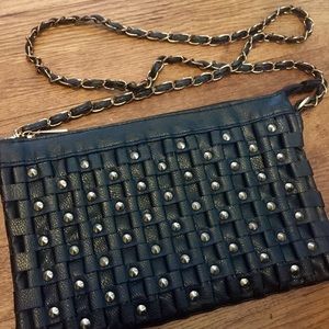 Black Pleather Handbag